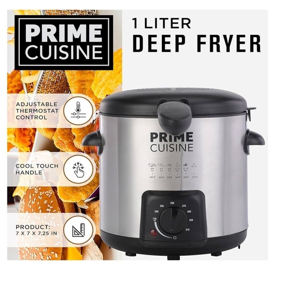 Prime Cuisine Stainless Steel Deep Fryer 1L NIB NWOT Student /Apartment /Singles - Picture 12 of 15